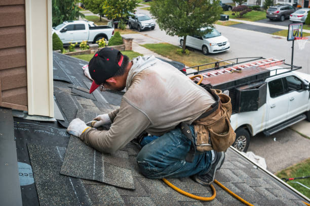 Professional Roof Installation technician working in La Jose, PA